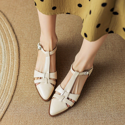 Retro-Römische Sandalen mit geschlossener Zehenpartie von Andrea Serena