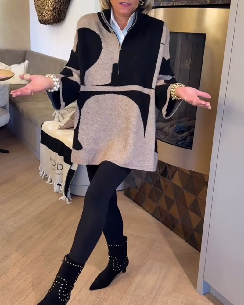 Andrea's™ | Pullover mit halbem Reißverschluss und modischem Stehkragen