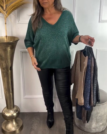 Andrea's™ | Modischer und komfortabler Pullover mit V-Ausschnitt