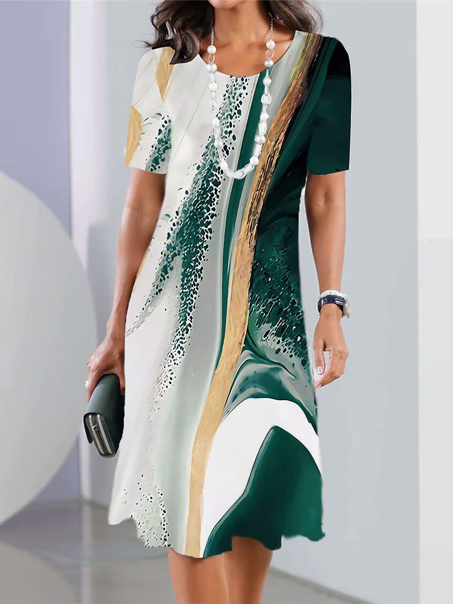 Andrea's™ | Midikleid mit abstraktem Muster