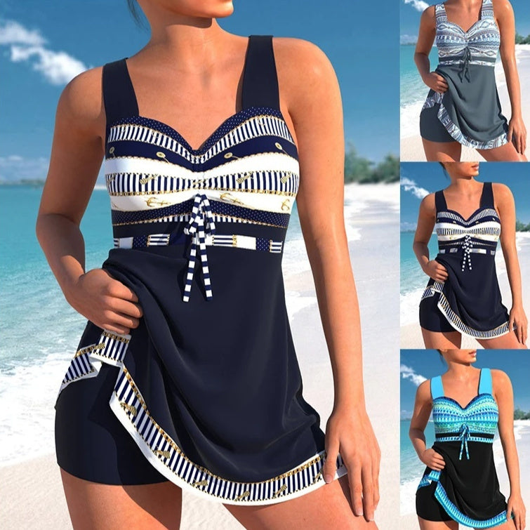 Chic Plus Size Split Skirt Bikini by Andrea Serena