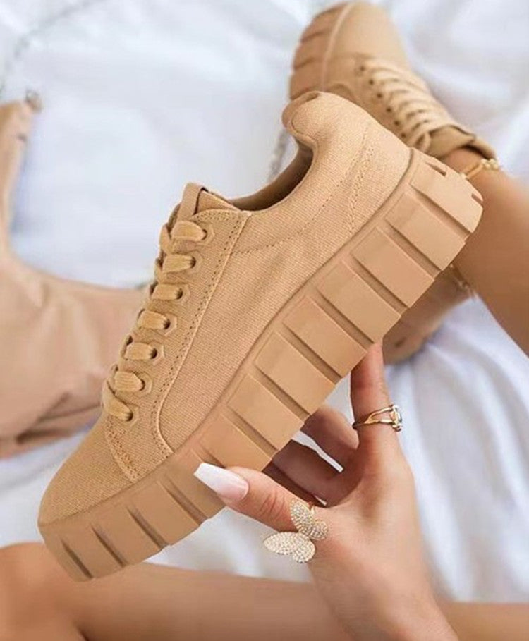 Andrea's™ | Canvas-Schnürschuhe mit runder Zehenpartie – Neu im Trend