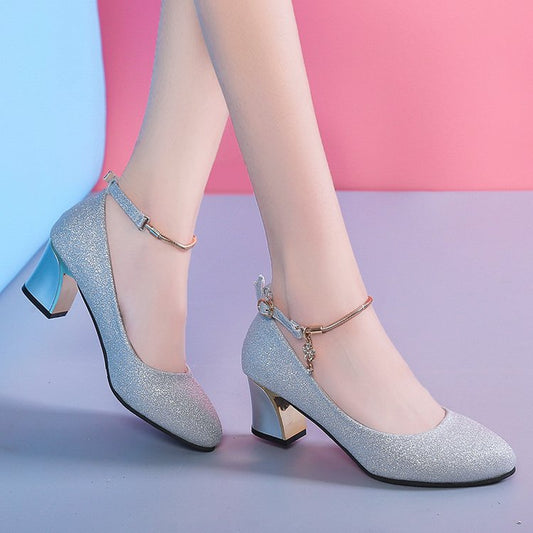 Elegante Andrea Serena Pumps mit Blockabsatz