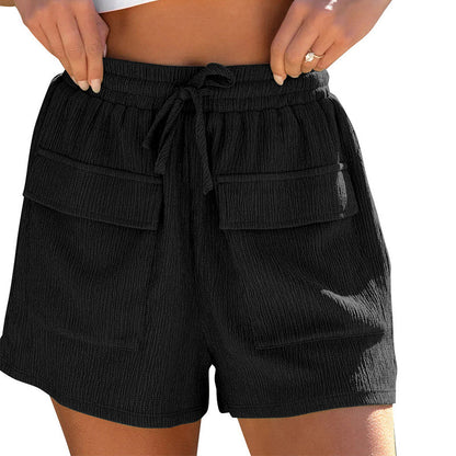 Pinterest-inspirierte Andrea Serena Sommer-Shorts mit Kordelzug