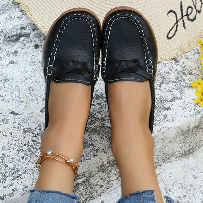 Andrea's™ | farbene Slipper mit geflochtenem Detail
