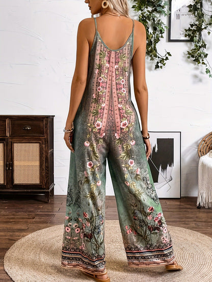 Boho-Jumpsuit mit Blumenmuster von Andrea Serena