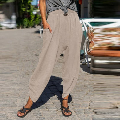 Lässige Andrea Serena Baumwoll-Freizeithose