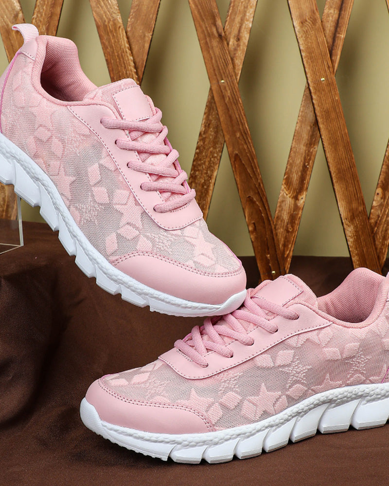 Andrea's™ | Einfache, einfarbige, atmungsaktive Schnürsneaker