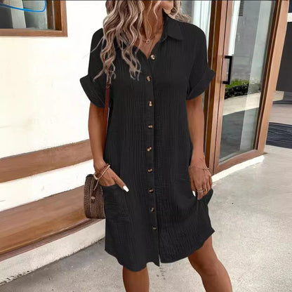 Schickes Kurzarm-Hemdkleid von Andrea Serena