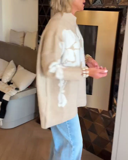 Andrea's™ | Pullover Stehkragen Blumenprint