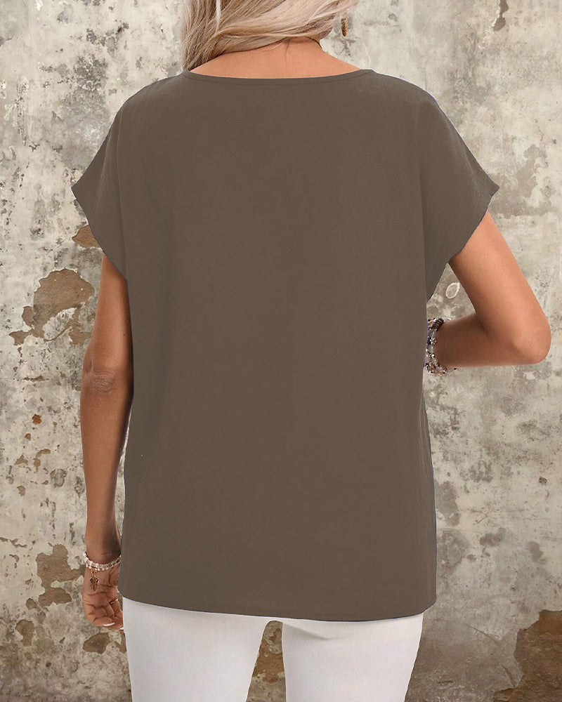 Andrea's™ | T-Shirt geometrischer Druck gestreift