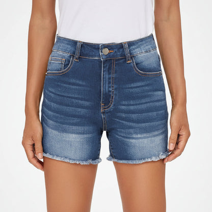 High Waist Slim Fit Denim Shorts von Andrea Serena