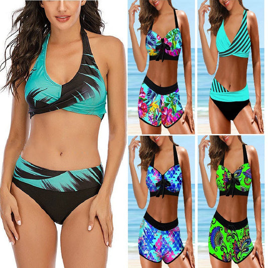 Bunter Andrea Serena Bikini-Badeanzug mit Print