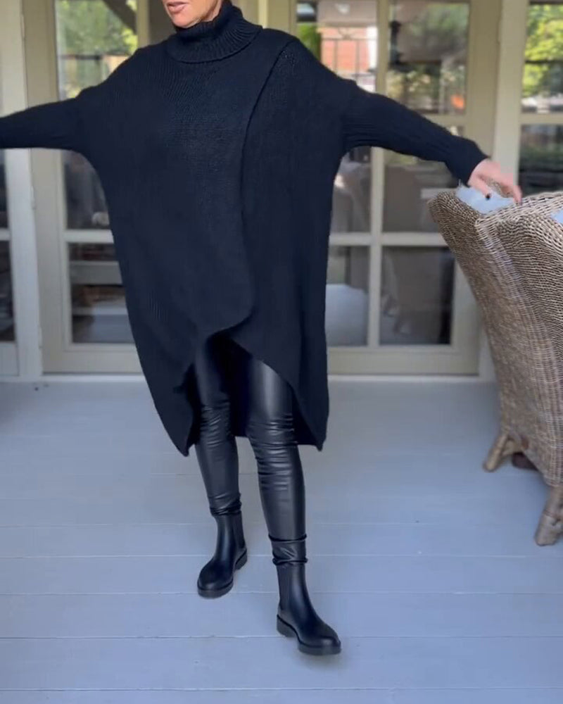 Andrea's™ | Pullover mit hohem Hals und lang