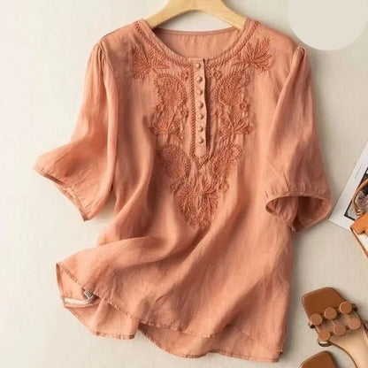 Andrea's™ | Bluse im Vintage-Look mit lockerem Design