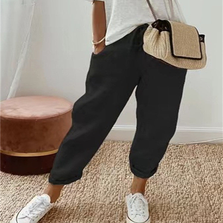 Andrea's™ | Leinenhose mit umgeschlagenem Saum