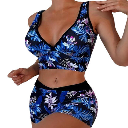Lebhaft bedruckter Boxer-Bikini von Andrea Serena