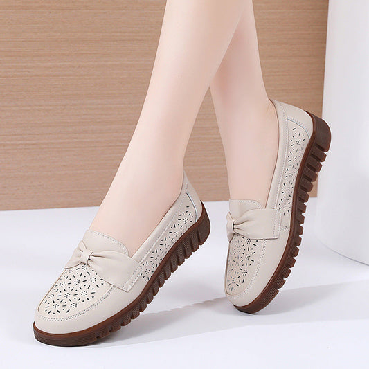 Elegant Comfort Andrea Serena Flat Leather Loafers