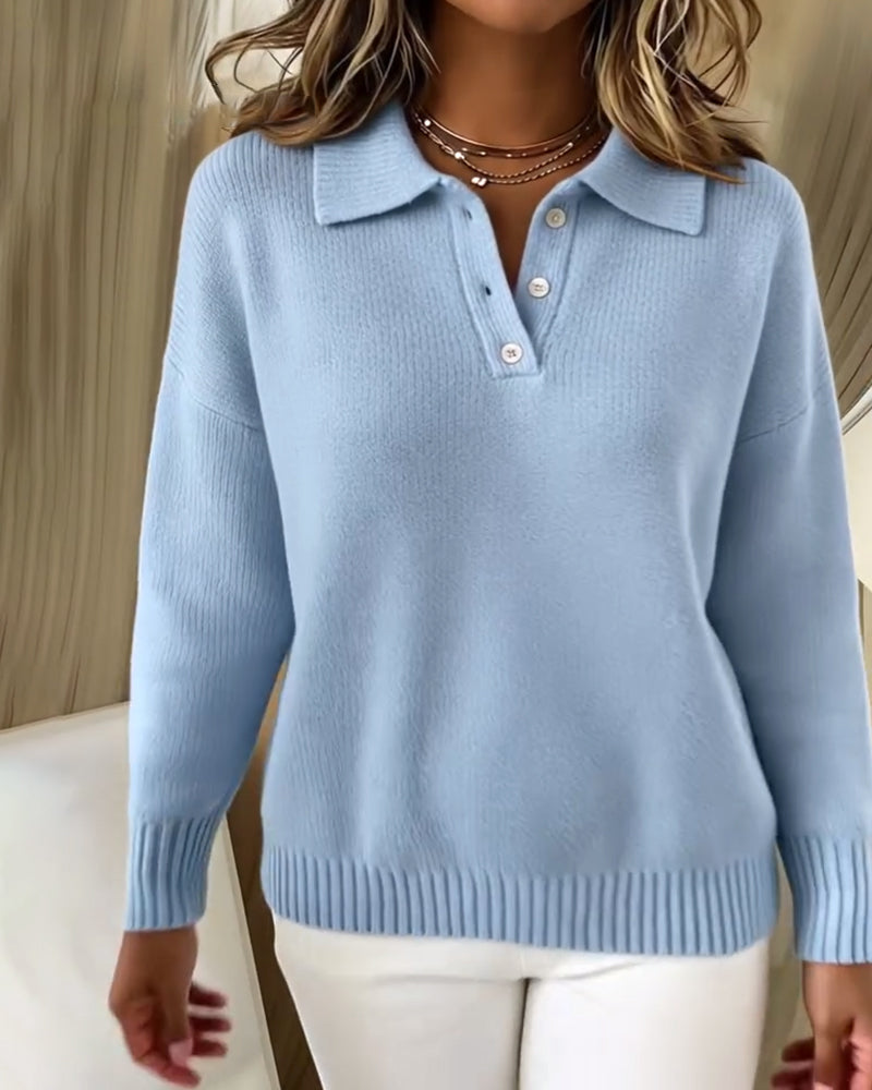 Andrea's™ | Pullover mit Reverskragen im vielseitigen Polostil