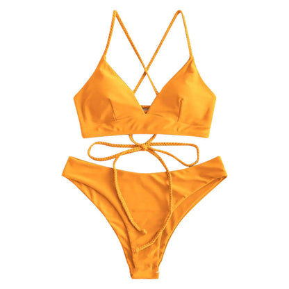 Strappy Solid Bikini von Andrea Serena