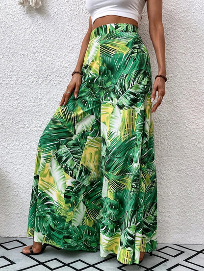 Schicke, weite Hose mit Blumenmuster von Andrea Serena