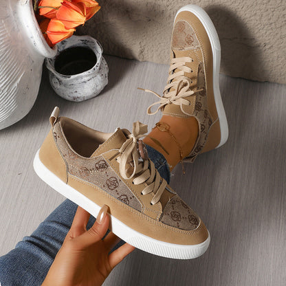 Andrea Serena Freizeitsneaker mit Blumenstickerei