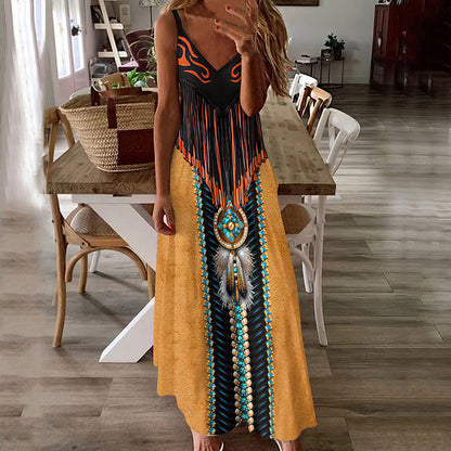 Boho-bedrucktes Andrea Serena Sommer-Maxikleid