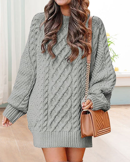 Andrea's™ | Einfarbiger, lockerer pullover mit langen ärmeln