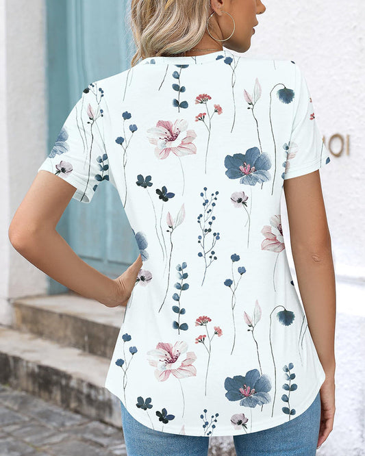 Andrea's™ | T-Shirt Rundhals Allmatch Druck