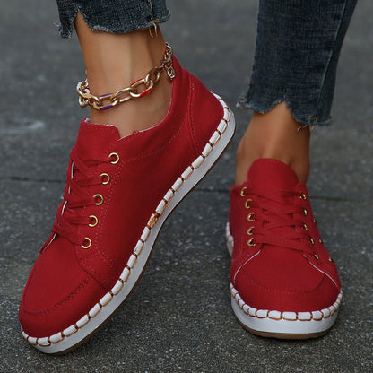 Andrea Serena Canvas-Sneaker mit Leopardenmuster