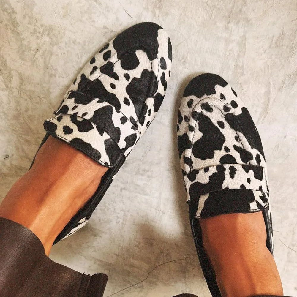 Cowprint Round-Toe Plus Shoes by Andrea Serena
