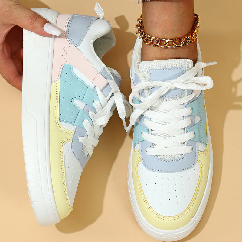 Andrea Serena – Plateau-Sneaker mit Farbblock-Design