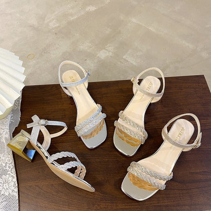 Elegante Andrea Serena Sandalen mit Absatz, inspiriert von Pinterest
