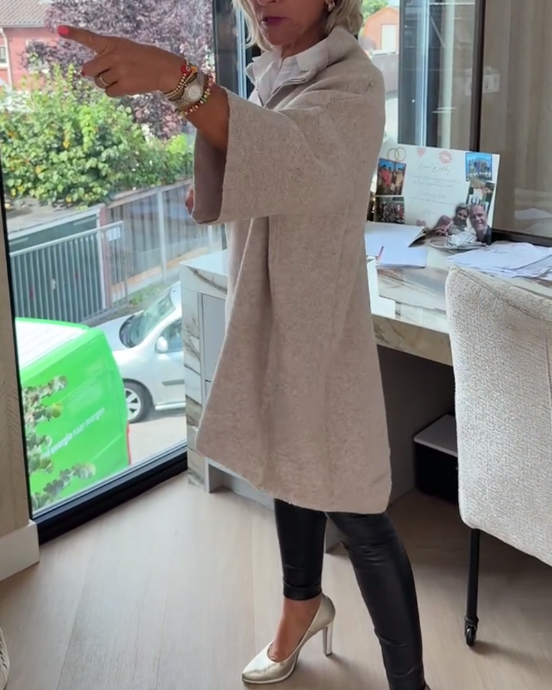 Andrea's™ | Pullover Stehkragen Halbzip Locker