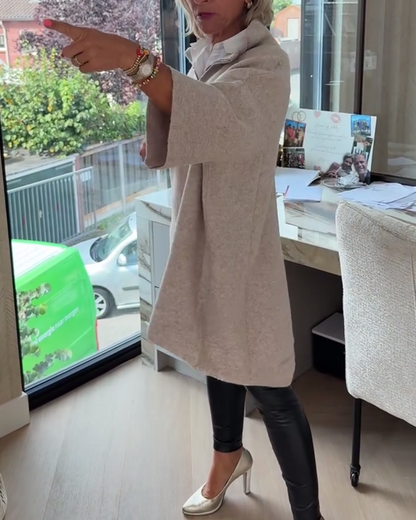 Andrea's™ | Pullover Stehkragen Halbzip Locker