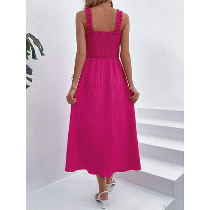 Elegantes, hochtailliertes Rosenkleid von Andrea Serena