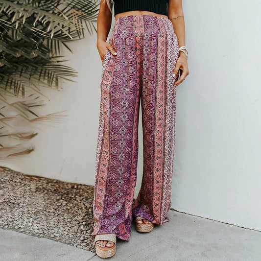 Boho-Print-Hose mit weitem Bein von Andrea Serena