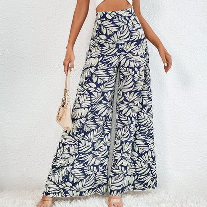 Schicke, weite Hose mit Blumenmuster von Andrea Serena