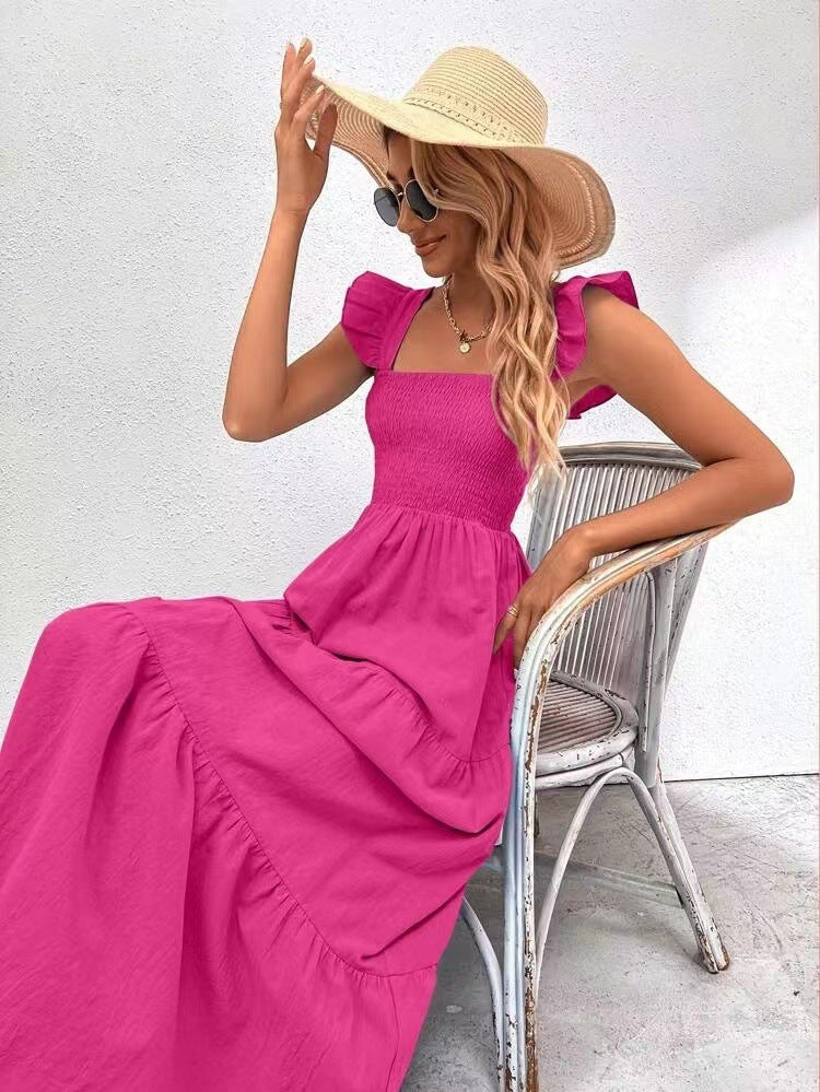 Elegantes Rüschen-Maxikleid von Andrea Serena