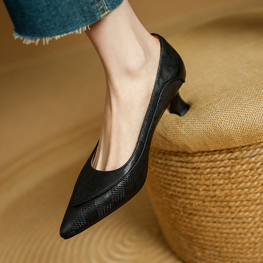 Elegante spitze Lederpumps von Andrea Serena