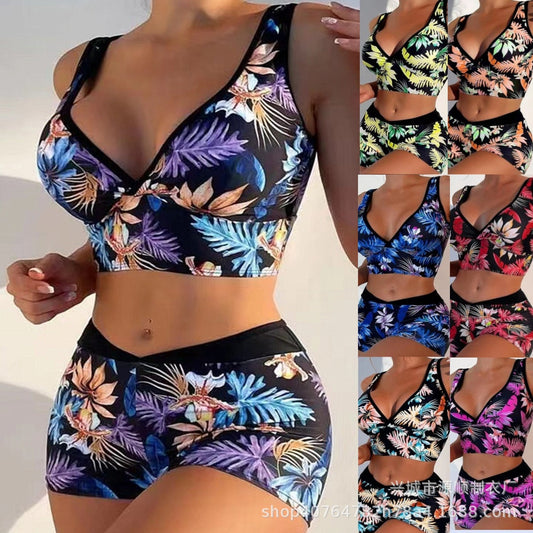 Vibrant Printed Boxer Bikini by Andrea Serena