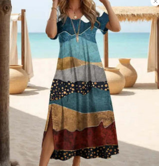 Elegant Slit Maxi Dress by Andrea Serena