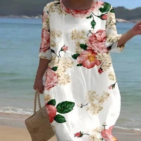 Andrea's™ | Bequemes geblümtes Sommer-Maxikleid