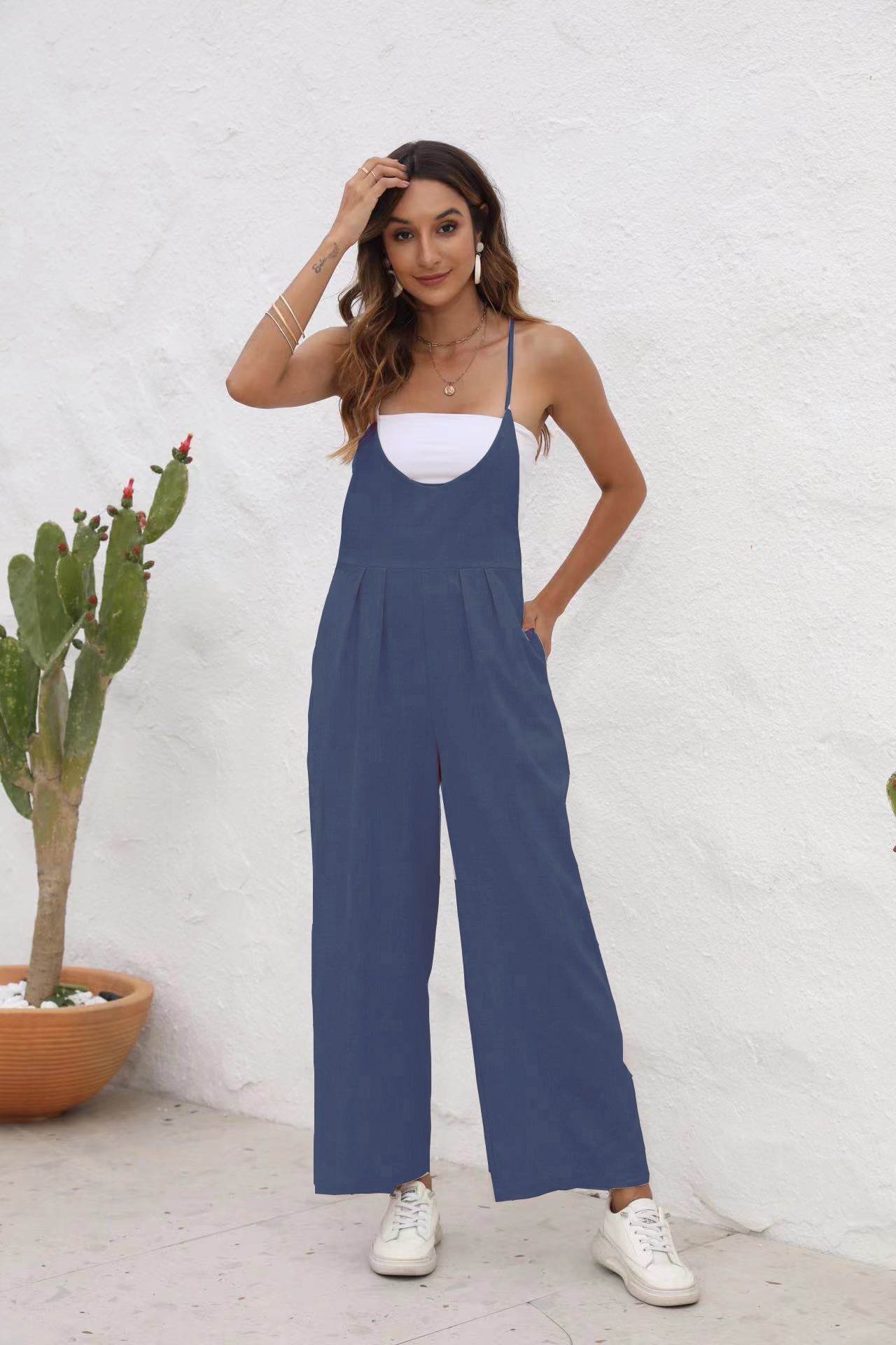 Schicker Jumpsuit aus Leinenmischung von Andrea Serena