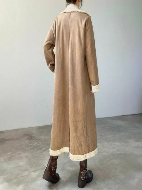 Andrea's™ | Damen Warmer Longline-Mantel im Shearling-Stil