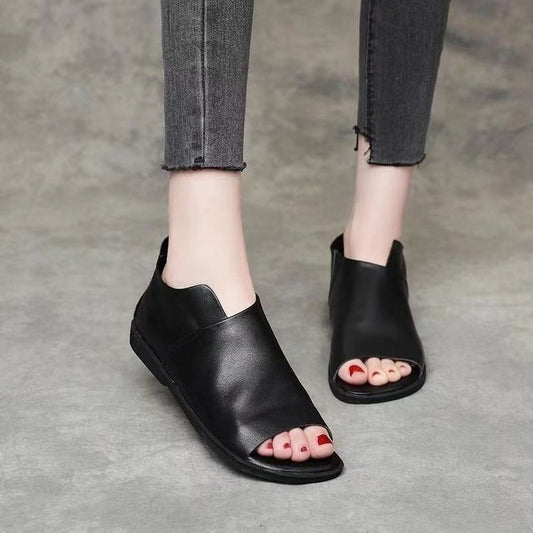 Andrea's™ | Flache Römersandalen aus weichem Leder