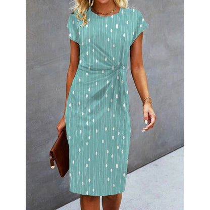 Andrea's™ | Plissiertes Minikleid mit Rundhalsausschnitt
