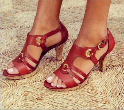 Andrea's™ | Damen Sandalen in Uni-Farbe