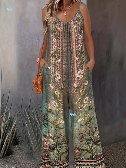 Boho-Jumpsuit mit Blumenmuster von Andrea Serena