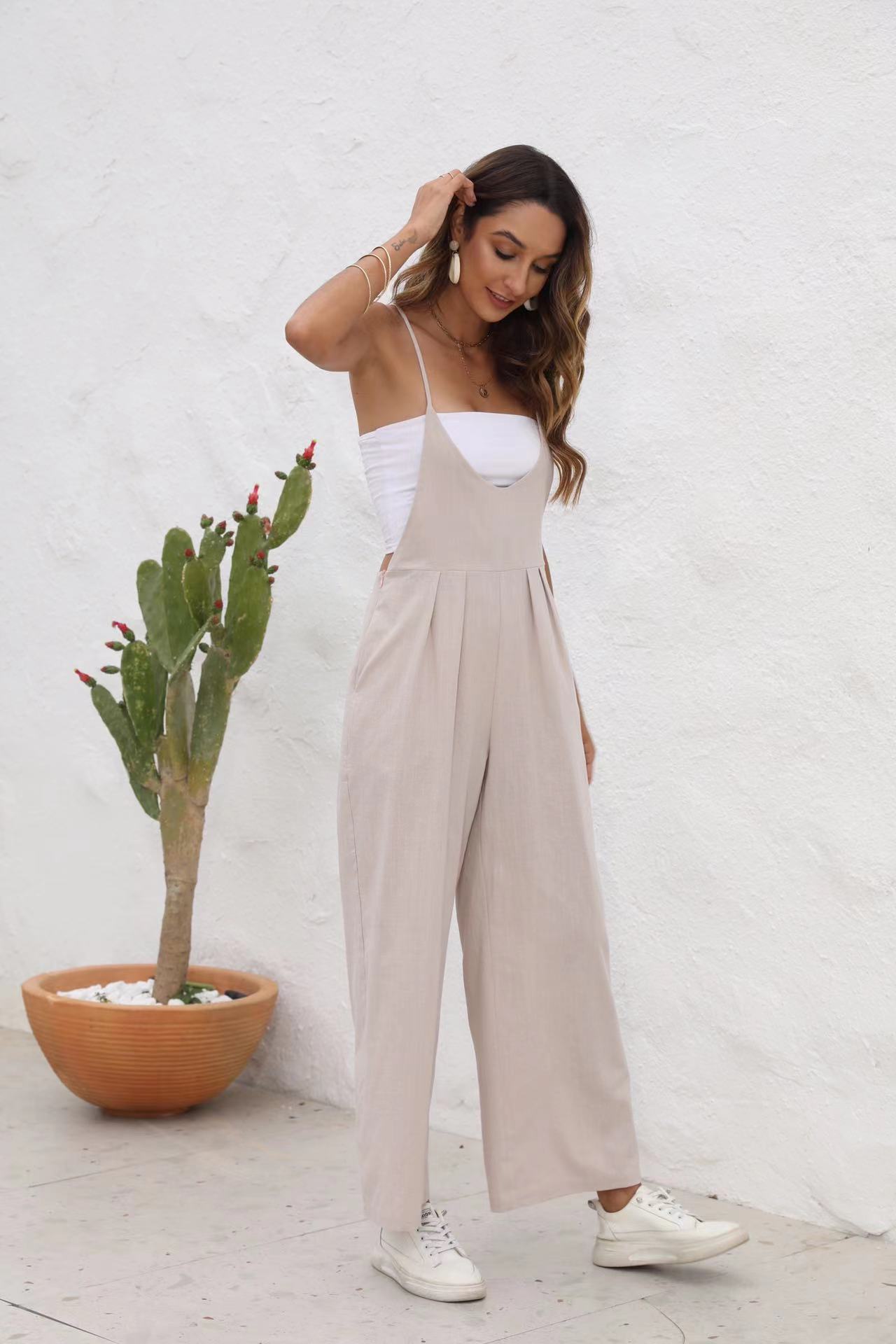 Schicker Jumpsuit aus Leinenmischung von Andrea Serena